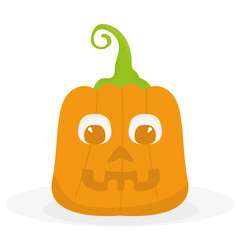 Scary halloween pumpkin icon. Halloween holiday - Vector