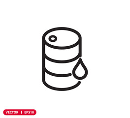 Oil barrel icon vector logo illustration