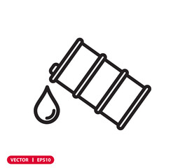 Oil barrel icon vector logo illustration