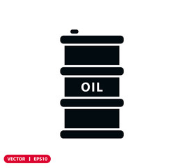 Oil barrel icon vector logo illustration