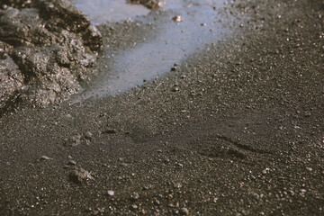 Black sand, Punaluu Beach, hawaii
