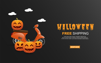 Free shipping and online shopping background