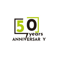 50 Years Anniversary Celebration Vector Template Design Illustration