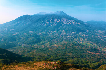 Naklejka na ściany i meble Semeru Mountain also known as Mahameru Mountain in Indonesia