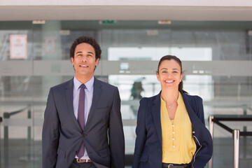 Fototapeta premium Portrait confident business people in office