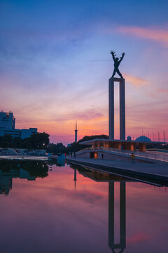 Great Sunset At Lapangan Banteng, Jakarta