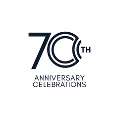 Obraz premium 70 th Anniversary Celebration Vector Template Design Illustration