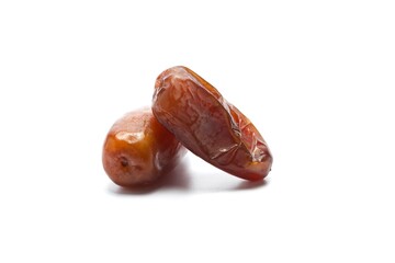 Dried dates isolated on white background