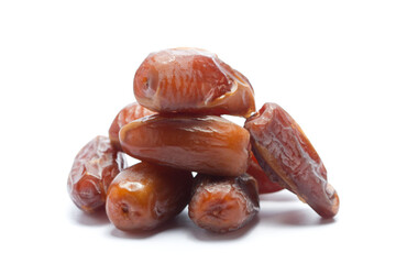 Dried dates isolated on white background