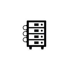 Super computer icon vector isolated on white, logo sign and symbol.