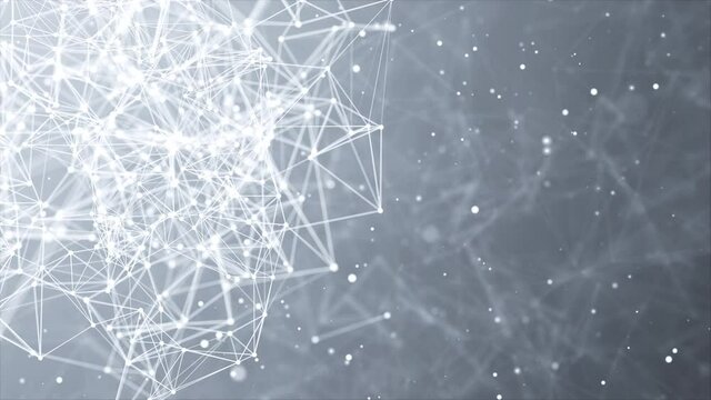 abstract Geometric connected line and dots. Simple technology graphic Loop Animation Background . Digital Science Research and Medical Technology Connection. Medical, Chemistry