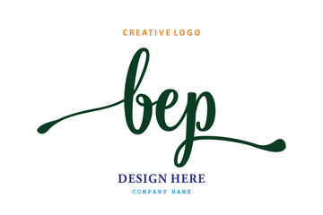 Fototapeta na wymiar The simple BEP font arrangement logo is easy to understand and authoritative