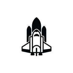Discovery space craft icon vector isolated on white, logo sign and symbol.