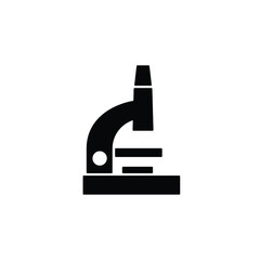 Microscope icon vector isolated on white, logo sign and symbol.