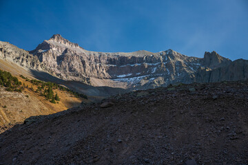 Mountain landscape in the evening, Cirque Mountain, Colorado