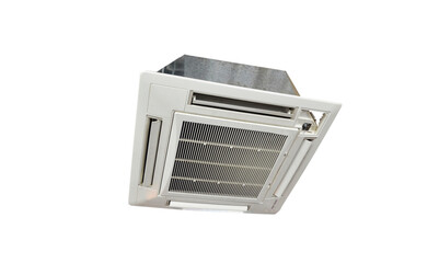 Commercial built-in air conditioner  in restaurant.Commercial built-in air conditione on white background with clipping path.