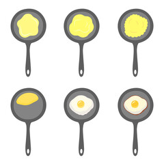 卵料理の調理をするフライパン