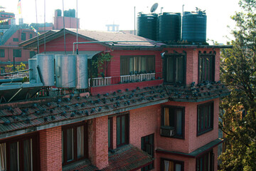 Colourful buildings of Kathmandu , the capital of Nepal.