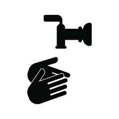 Washing hand with sanitizer liquid soap vector line icon. eps 10