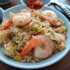 fried shrimp with rice