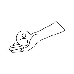 care customer icon, total inclusive service on white background