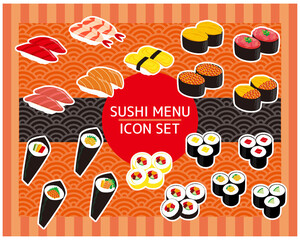 おにぎりのベクターイラストアイコンセット