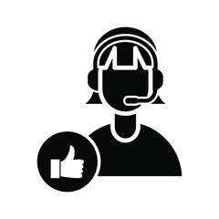 care customer icon, total inclusive service on white background