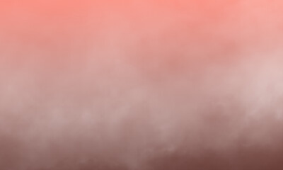 Abstract white smoke on coral pink color background
