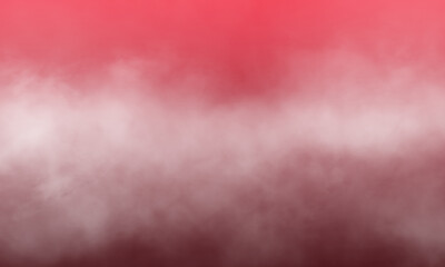 Abstract white smoke on coral red color background
