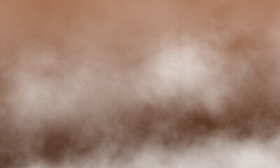 Abstract white smoke on mahogany color background