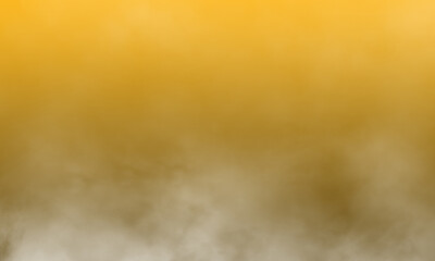 Abstract white smoke on marigold color background