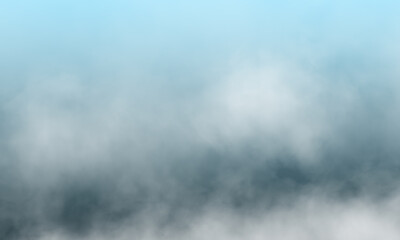 Abstract white smoke on mint blue color background