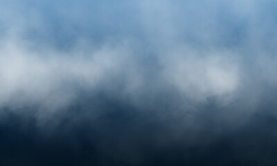 Abstract white smoke on Prussian blue color background