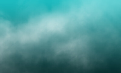 Abstract white smoke on turquoise green light color background