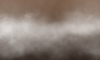 Abstract white smoke on bronze color background