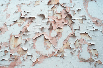 Texture background cracked peeling paint plaster. Wallpaper