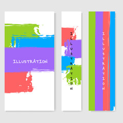 Paint brush banner colorful background. vector illustration