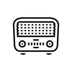 Black line icon for former