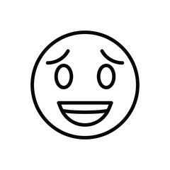 Black line icon for strange