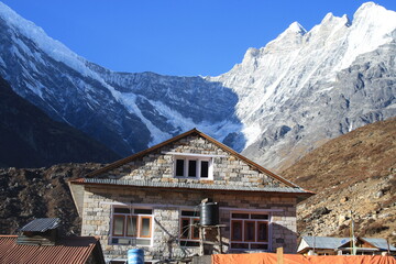 Langtang Valley with Pemthang Karpo Ri and Langshisa Ri, Nepal, Langtang Himal