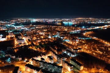 Night city, Irkutsk, Siberia, Russia