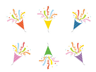 パーティークラッカー　向き　カラーバリエーション