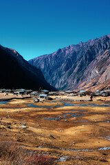 Beautiful view of Kyanjin Gompa village. 