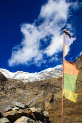 View of Langtang Himal Mountain range in the Langtang Valley