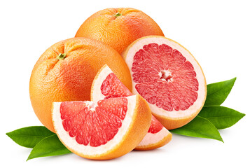 Taste grapefruit with leaf
