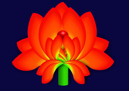 vactor red lotus flower...
