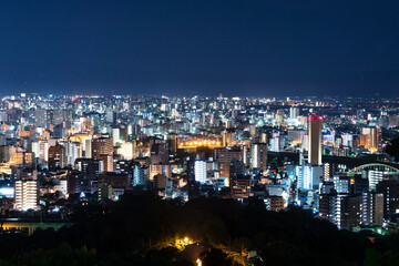 Fototapeta premium 都市風景 熊本市 夜景