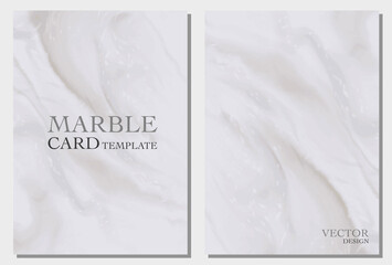 Abstract  card template set with grey tone of marble background
