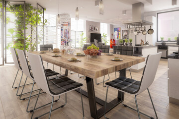 Luxury Residential Loft Interior Design - 3d visualization
