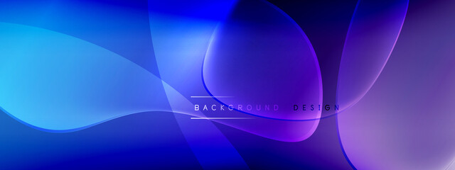 Vector abstract background - liquid bubble shapes on fluid gradient with shadows and light effects. Shiny design template for text